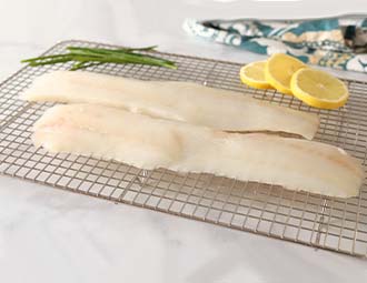 Pacific Cod on a rack