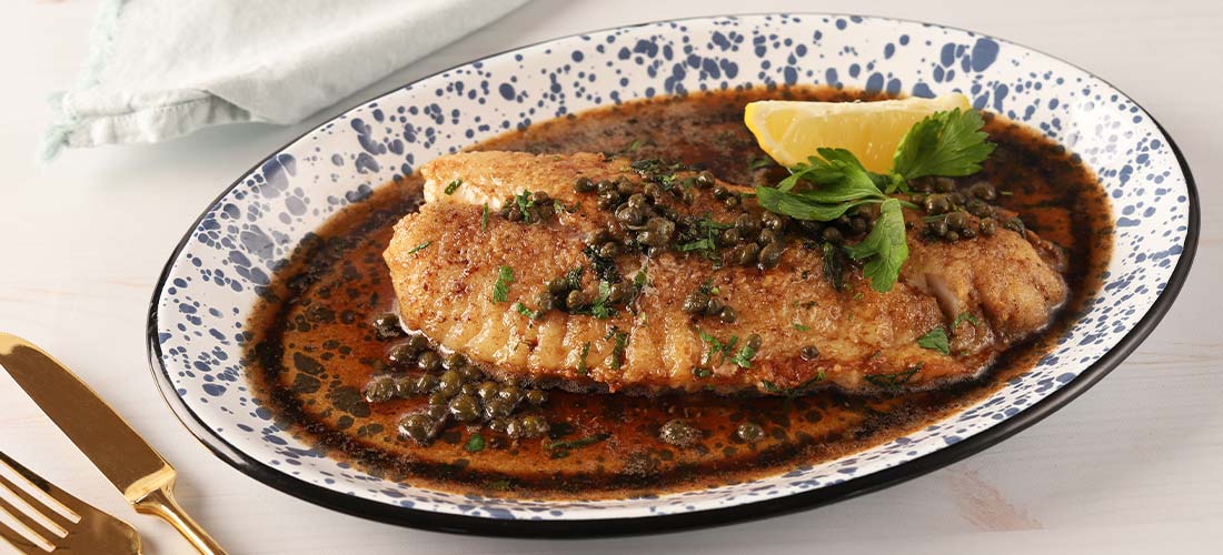 Filet of sole with capers